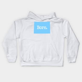 Colorado Born CO Blue Kids Hoodie